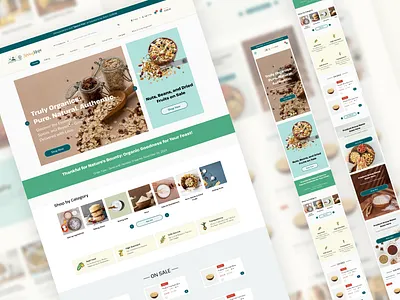 Organic Food Custom Shopify Website Design ecommerce figma framer landing page organic food organic food website prototype redesign shopify ui design uiux design visual design visualization website design wordpress