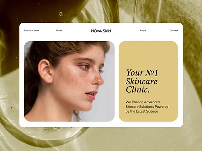 Web Design – Skincare Clinic bold colourful landing page design ui uiux design ux web design