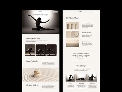 Web Design – Yoga Studio brand identity branding landing page design logo design uiux design visual identity web design