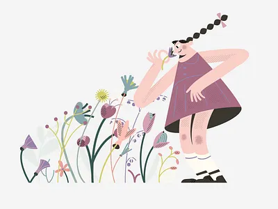 Flower Blooming adobeillustrator design flat illustration graphic design illustration vector