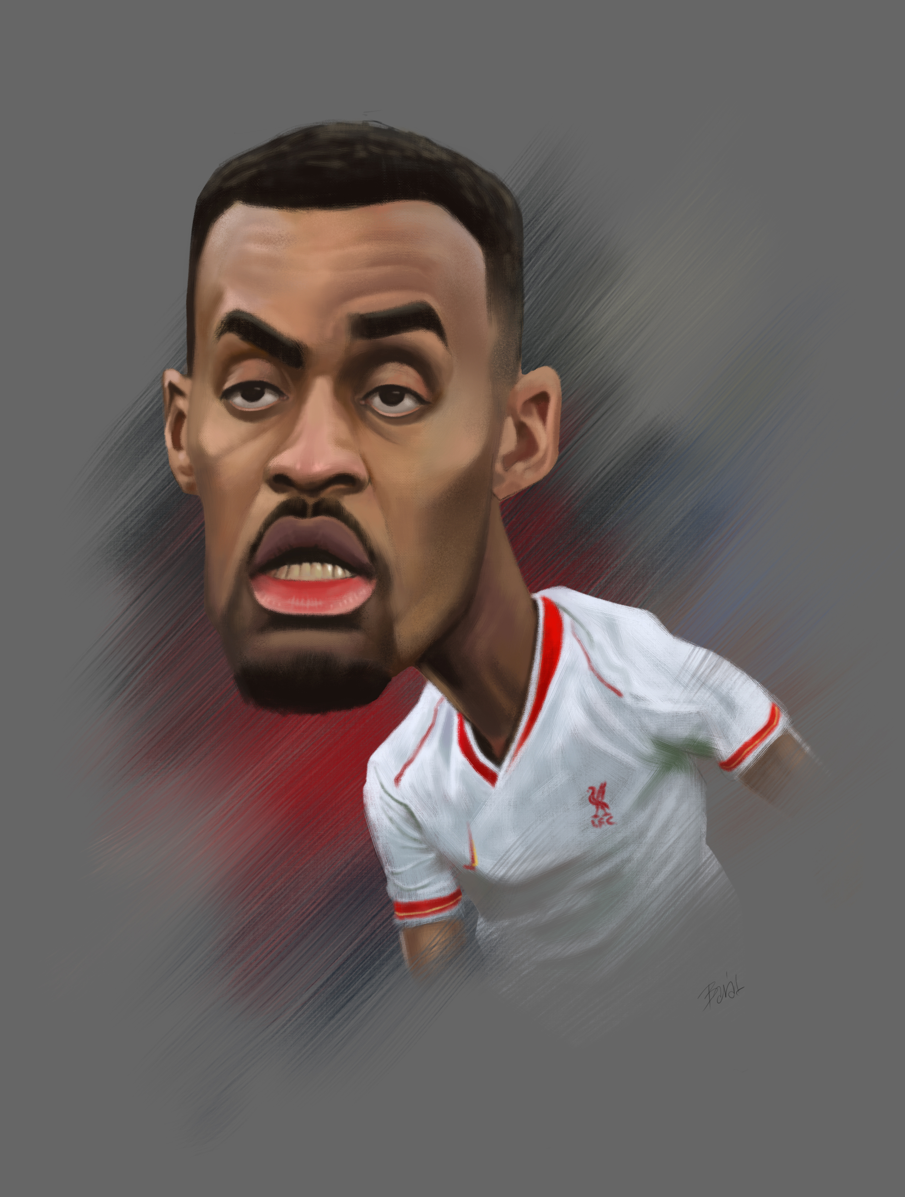 Ryan Gravenberch caricature 2025 caricature digital football gravenberch liverpool painting premier league ryan