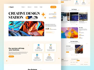 Digital Agency - Landing Page Design branding creative agency design digital agency digital marketing website falconthought home page landing page marketing services ui ux web web design website website design