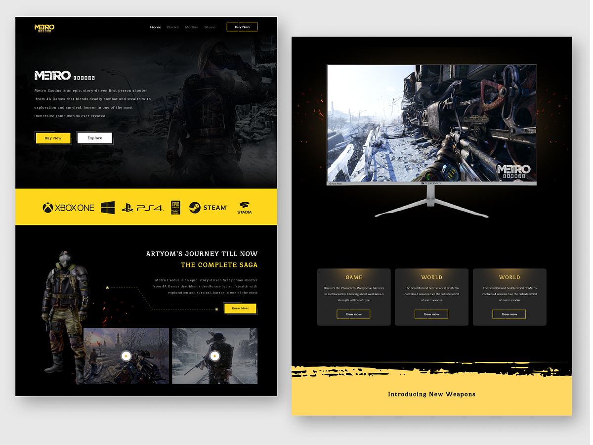 Game Landing Page designs, themes, templates and downloadable graphic ...