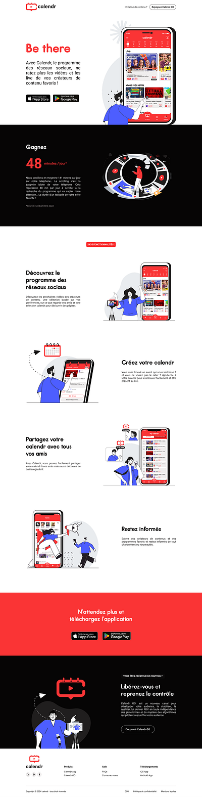 Home Calendr branding design graphic design website