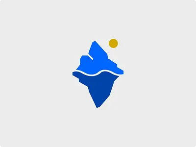 Iceberg Icon creativity design digitalart flatdesign graphicdesign iceberg icon illustration minimal modern nature ui ux vector
