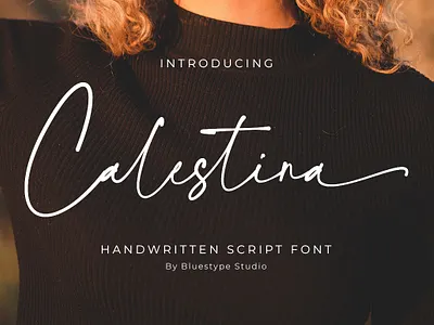 Calestina - Handwritten Script Font branding brush font calligraphy cursive font design elegant font feminine font font font design fonts free font graphic design hello dribbble illustration lettering logo modern font type typography