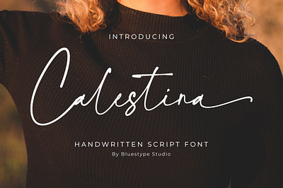 Calestina - Handwritten Script Font branding brush font calligraphy cursive font design elegant font feminine font font font design fonts free font graphic design hello dribbble illustration lettering logo modern font type typography