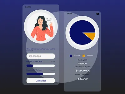 An Autoloan Calculator dailyui mobile apps product design ui uiux uiuxdesigner user research
