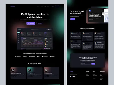 SaaS Landing page design agency branding design graphic design home page landing page landing page ui saas saas landing page software ui uidex user experience design website