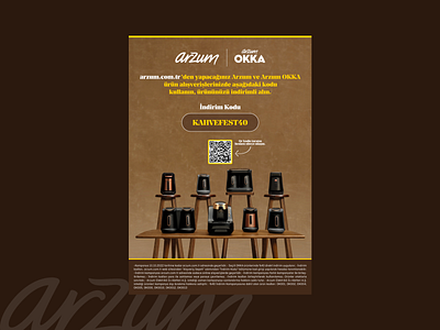 Arzum OKKA CoffeeFest Ads a4 ads banner branding coffee design flat icon illustration logo print ui ux vector web