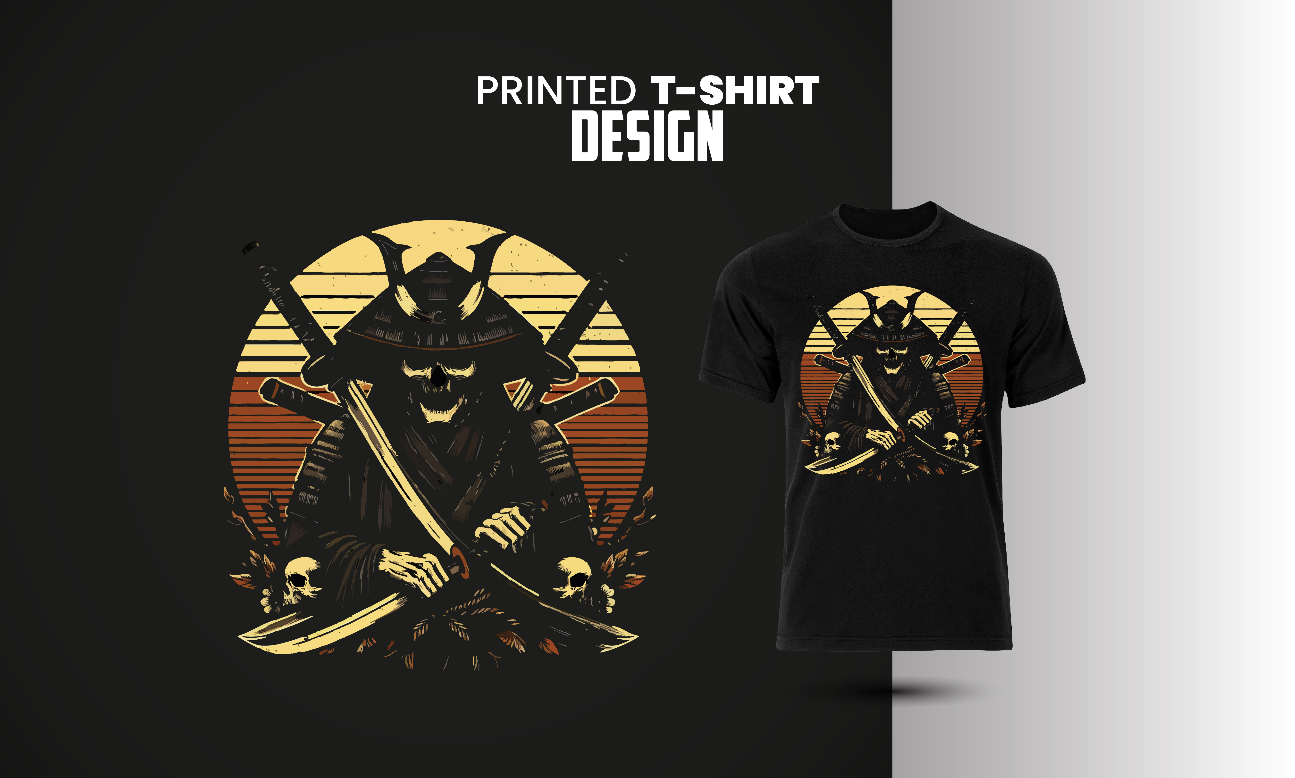 Samurai Skull Guardian - Embrace the Warrior Spirit T-Shirt. ads advertisement banner calender cloth design jeans logo marketing modern pattern design printed t shirt roll up banner samurai t shirt shirt t shirt t shirt design tshirt vintage t shirt wear