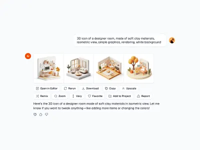 Image Generation Chat 🛋️ ai chat design generation image minimal saas ui web design
