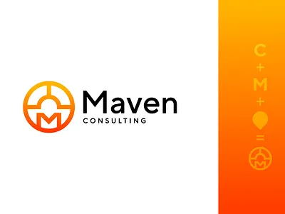 Maven Consulting Logo branding c casestudy consulting designprocess identity location logo logodesign logomark logoprocess logosketch m map mc minimal mockups presentation process sketch
