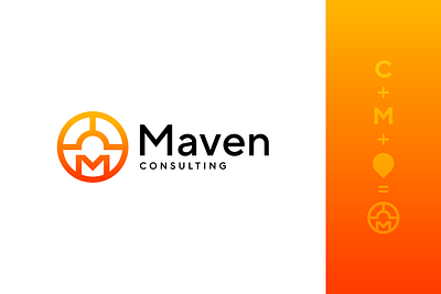 Maven Consulting Logo branding c casestudy consulting designprocess identity location logo logodesign logomark logoprocess logosketch m map mc minimal mockups presentation process sketch