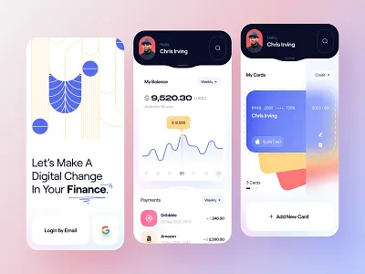 Finance Mobile App 💸 bank banking card credit debit deposit finance finance app financial financial app fintech mobile mobile app money swap ui ux wallet