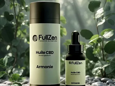 FullZen – L’alliance du design et de l’IA 3d ai animation branding cbd cbd oil graphic design ia logo mockup oil qreates video