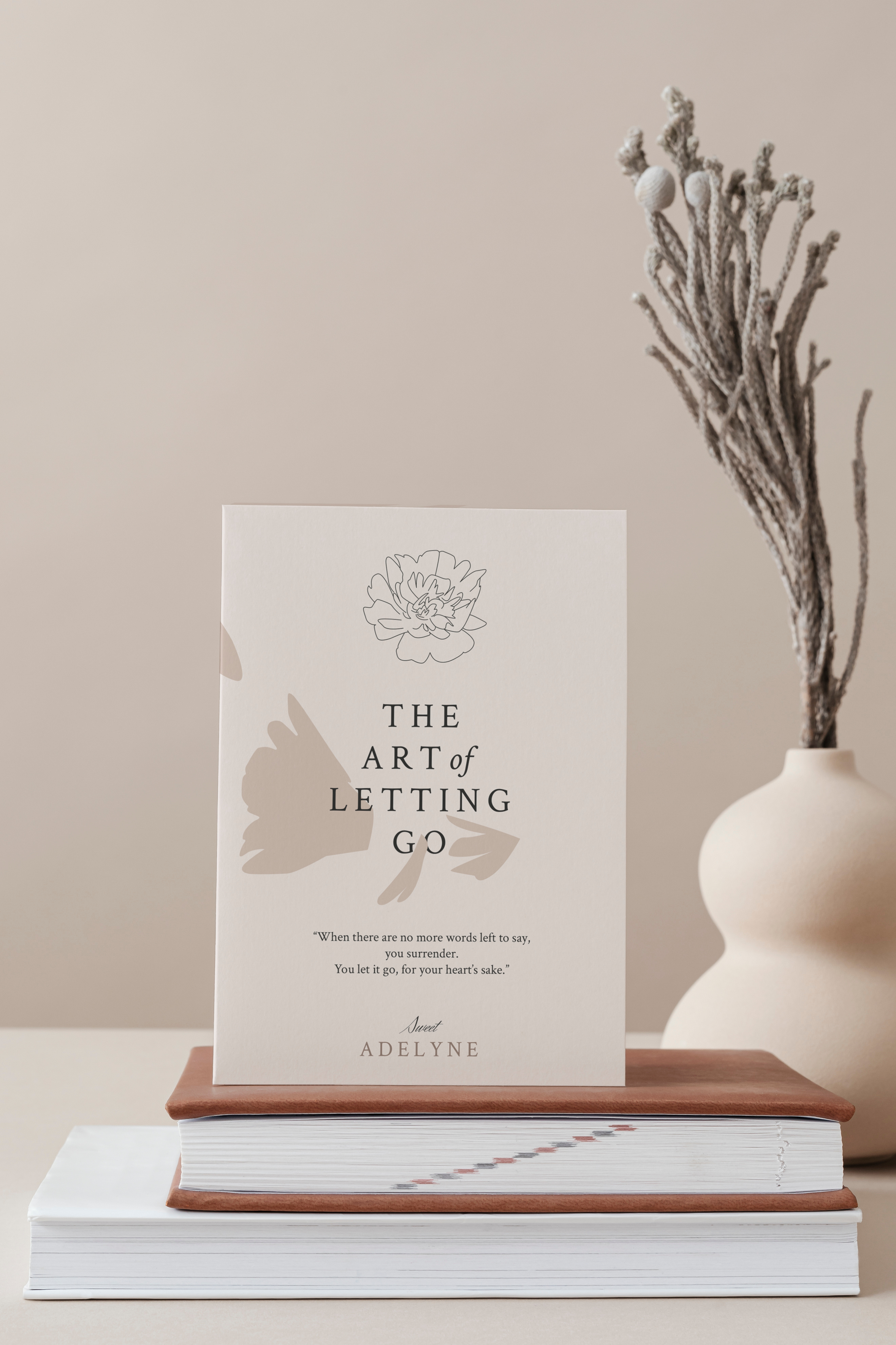 Book Cover Variation 1 boho book cover book design book identity book visual identity delicate floral graphic design illustration illustrator line art minimal