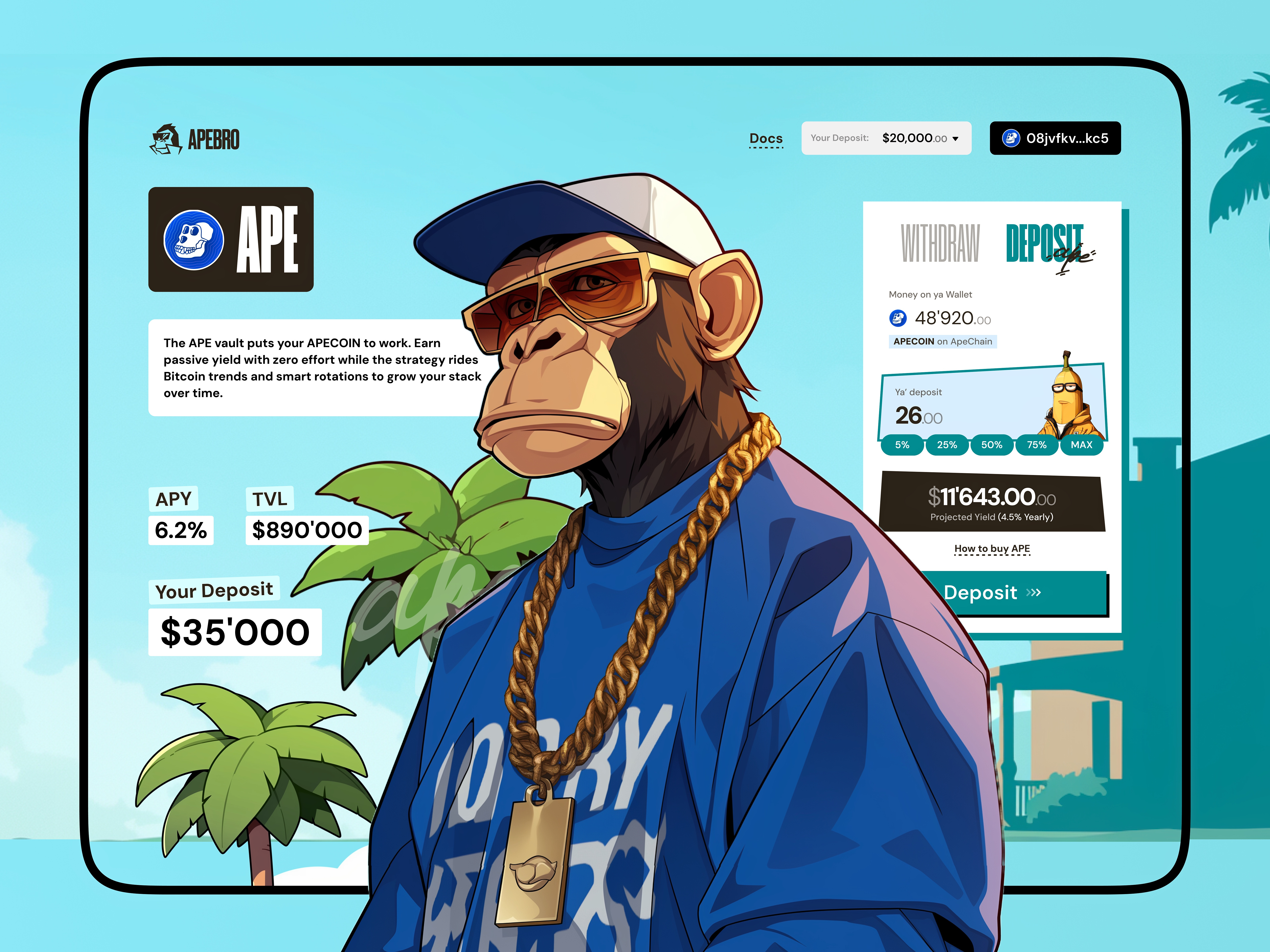 Example of Crypto Dashboard / D App UI Sprint