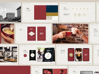 The Rex Café Brand brand brand guidelines branding design graphic design logo logomark