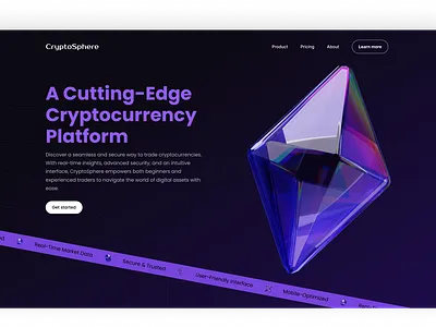 CryptoSphere Landing Page design landing page mvp responsive ui ux web design
