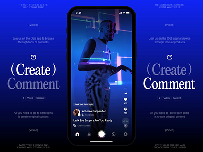 Comment animation design fashion insta instagramm interface ios iphone slide social tiktok ui video