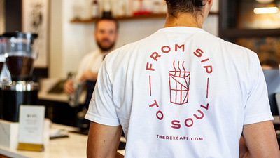 The Rex Café Staff Shirt Design brand branding logo logomark tshirt