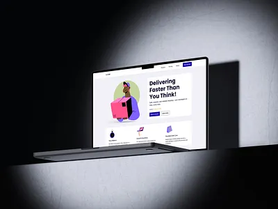 Delivery Company landing page desktop landing page mobile responsive ui uiux design ux