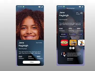 User Profile For An App mobile apps product design uiux uiuxdesigner user research