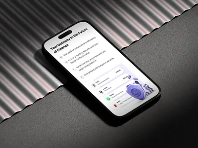 Finance landing page landing page mobile ui