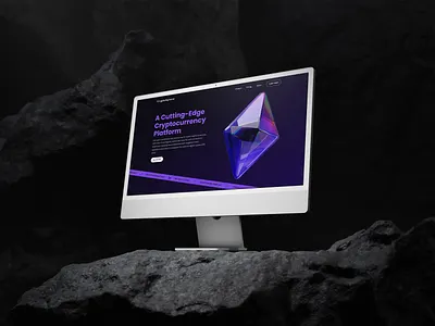 Crypto currency landing page desktop landing page mobile ui web design