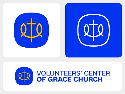 Volunteer Center Logo - Ukraine🇺🇦 aid brand center charity christian church clean cross emblem fish humanitarian logo logotype mark minimalism ukraine volunteer