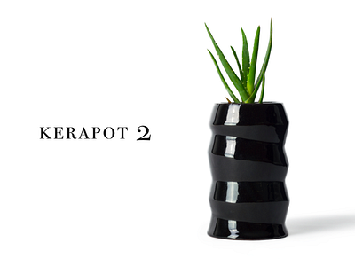 Kerapot 2 | Ceramic Pot 3d black ceramic craft decor flower geometric handmade home industrial design interior interior design plant pot product vase