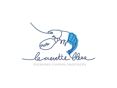 CrevetteBleue brandidentity digitalart ilustration logodesign restaurant studiografic visualart