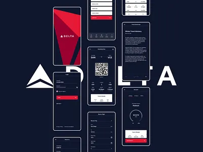 Delta Airlines - Product + Site Design Exploration airline app design delta layout product design ux website design