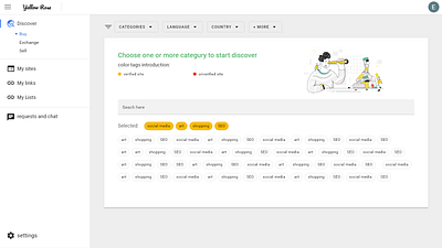 Yellow Rose SEO dashboard panel seo ui