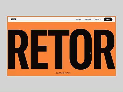 RETOR - Web Design bold clean design digital elementor figma gt america minimalist modern suisse typography ui web