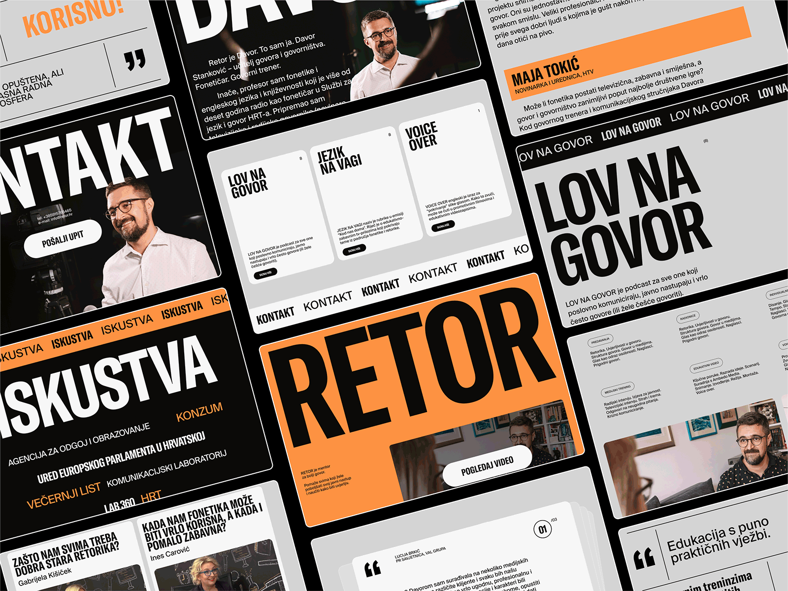 RETOR - Web Design bold design digital elementor figma gt america minimalist motion suisse typography ui web