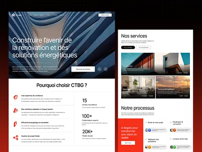 CTBG Web Design architecture branding building construction coorporate ctbg france house landing page minimal renovation ui ui ux web design website