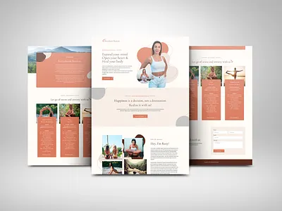 Website for Roxydream Retreats: Landing Page. Homepage back end development figma figma design front end home page homepage landing landing page minimal trend ui ux web web design website