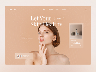 Beauty Shop beauty beauty shop cosmetic creative ecommerce header header design header ui hero section landing landing page shop skin care ui uiux web web ui website wensite design