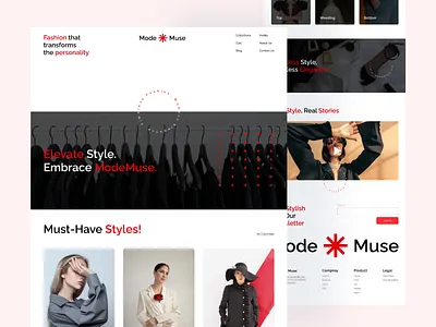 Fashion House Landing Page Design landingpage ui uiux web webdesign website