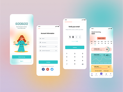 GOOGOO | Smart Symptom Checker graphic design ui