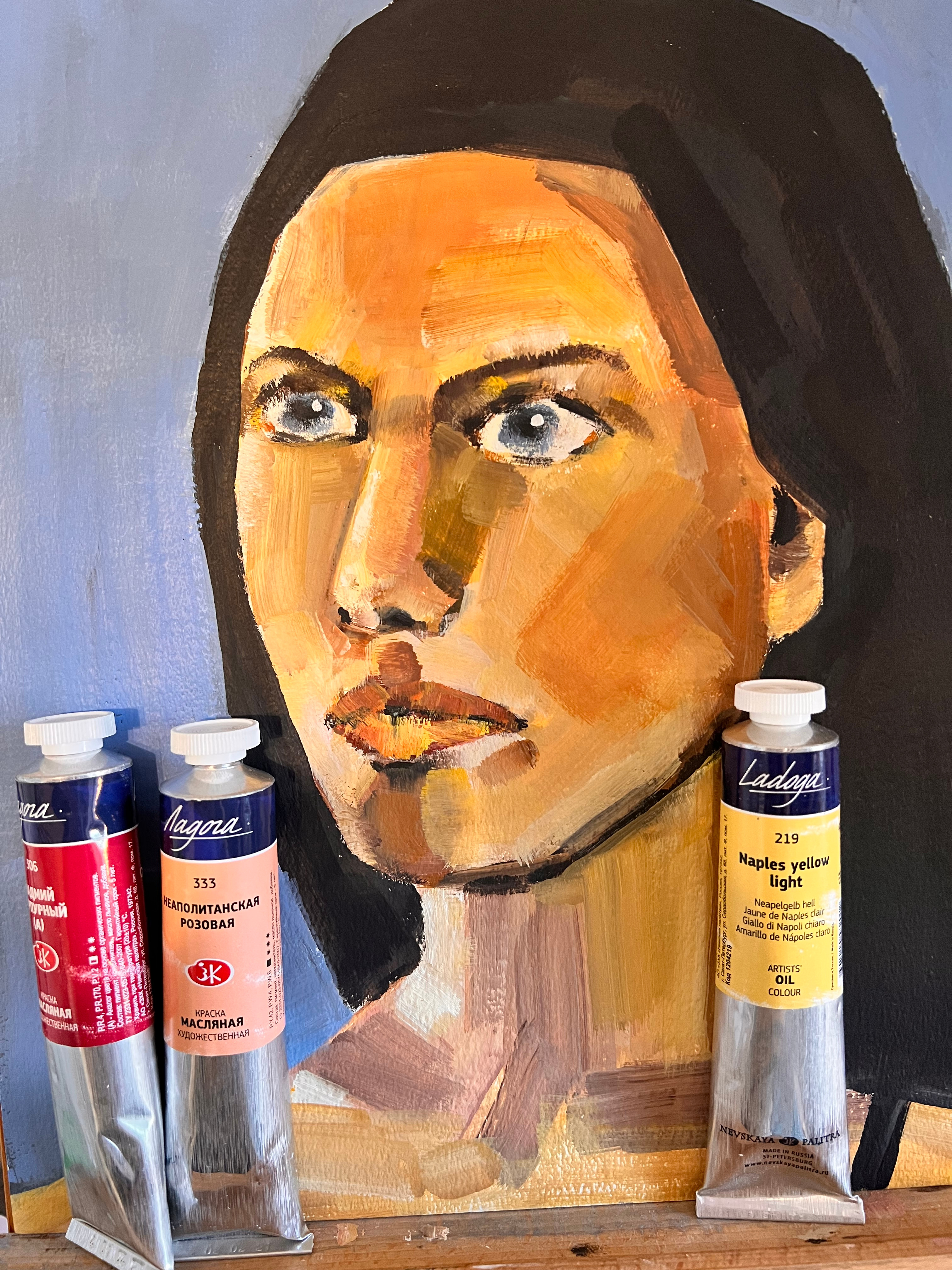 Natasha canvas contemporary art creative face girl oil painting portrait woman