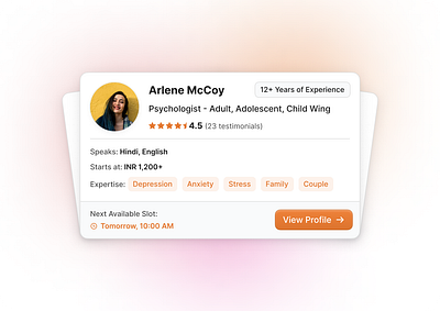 Profile Card branding mobile profile card ui ui design
