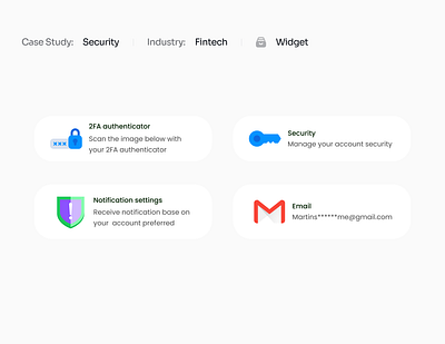 Security Widget Design security settings ui ux widget