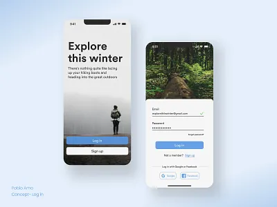 Log in - Concept app design illustration ios login ui