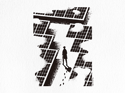 Solar panels graphic design illustration