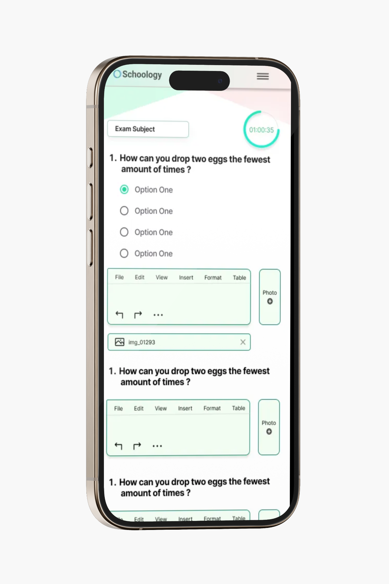 Exam Paper app dasboard design exam paper landing paper question ui website