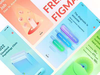 Annual summary illustration color free download gradient illustration ui