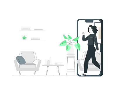 Illustration animation animation illustration landing page motion graphics transition ui